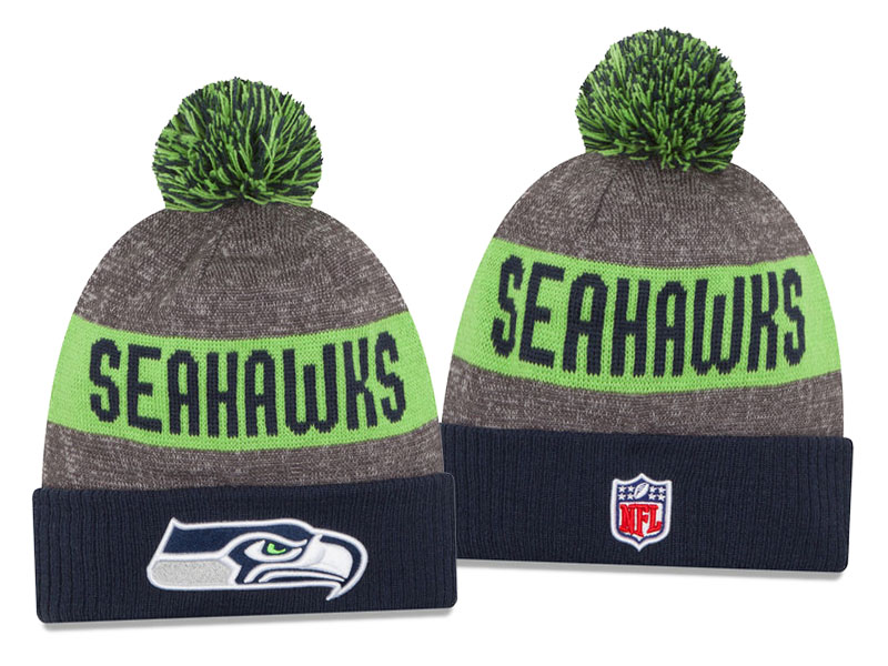 Seattle Seahawks Fans Gift -  New Era Gray 2016 Sideline Sport Outdoors Knit Hat