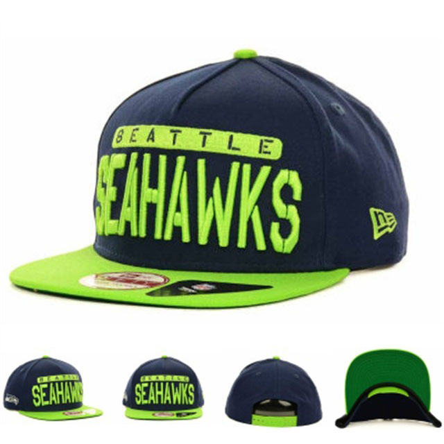 Seattle Seahawks New Era Navy Blue On Field Adjustable Hat