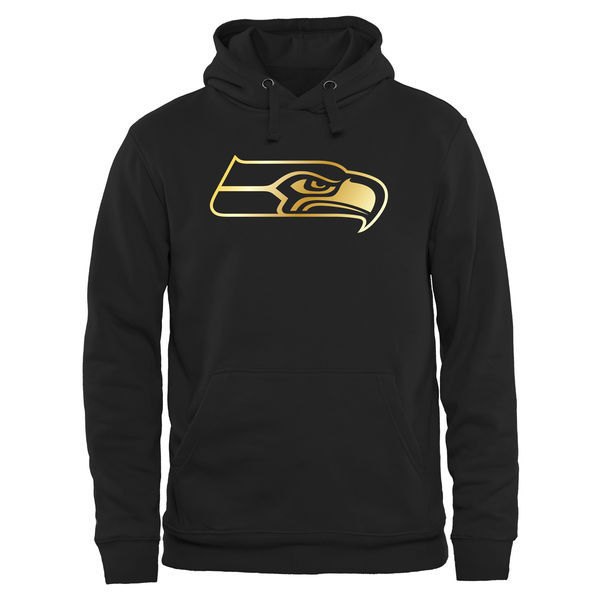 Seattle Seahawks Black Gold Collection Pullover Performance Hoodie