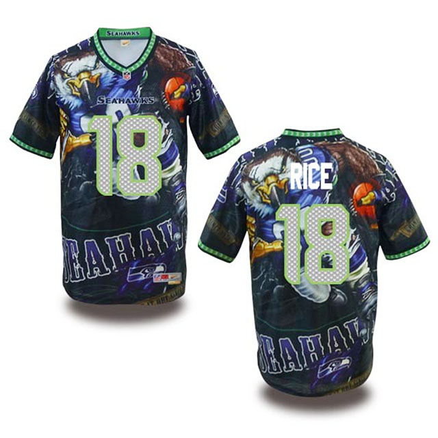 Seattle Seahawks #18 Sidney Rice Fanatical Fashion Jersey