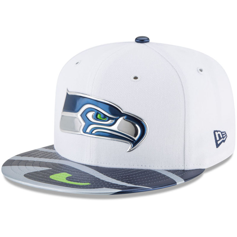 Seattle Seahawks White 2017 NFL Draft Official On Stage 59FIFTY Fitted Hat