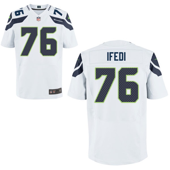 Seattle Seahawks #76 Germain Ifedi White Elite Jersey