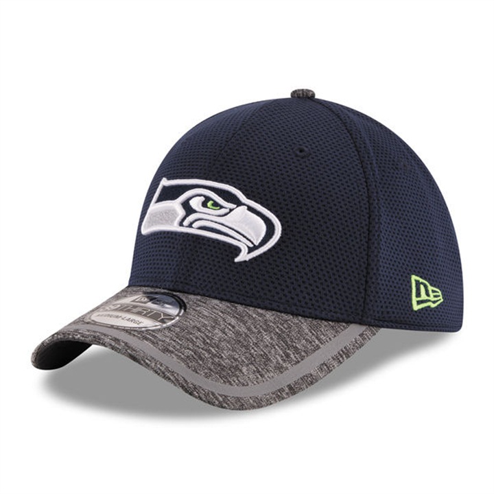 Seattle Seahawks Navy New Era 2016 On Field Training Camp Flex Hat