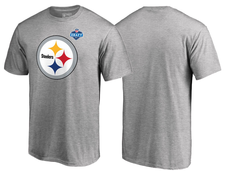 Pittsburgh Steelers Heather Gray 2017 NFL Draft Athletic Heather T-Shirt