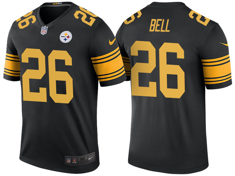 Pittsburgh Steelers #26 Le'Veon Bell Black Color Rush Legend Jersey