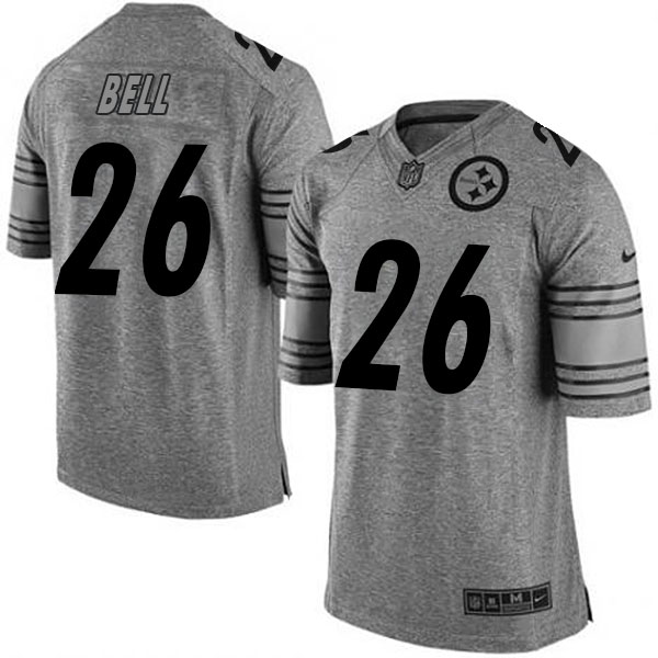 Pittsburgh Steelers #26 Le'Veon Bell Gridiron Gray Limited Jersey