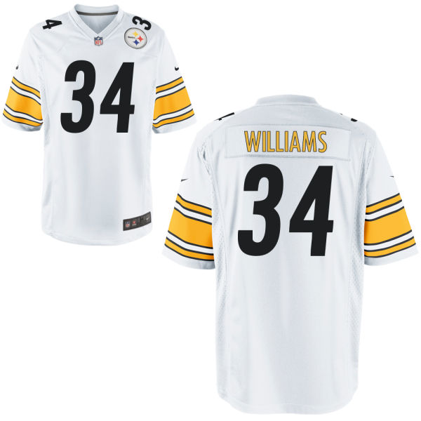 Pittsburgh Steelers #34 DeAngelo Williams White Game Jersey