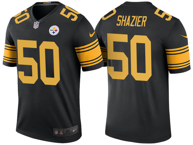 Pittsburgh Steelers #50 Ryan Shazier Black Color Rush Legend Jersey