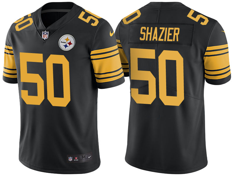 Pittsburgh Steelers #50 Ryan Shazier Black Color Rush Limited Jersey