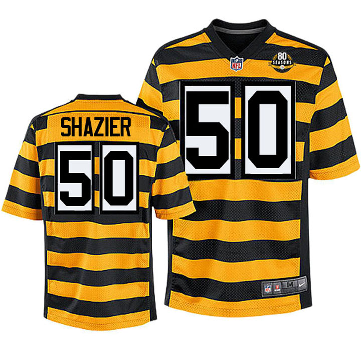 Pittsburgh Steelers #50 Ryan Shazier Yellow 80th Anniversary Jersey