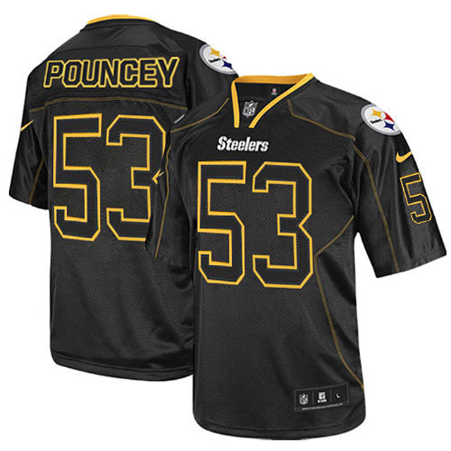 Pittsburgh Steelers #53 Maurkice Pouncey Black Lights Out Jersey