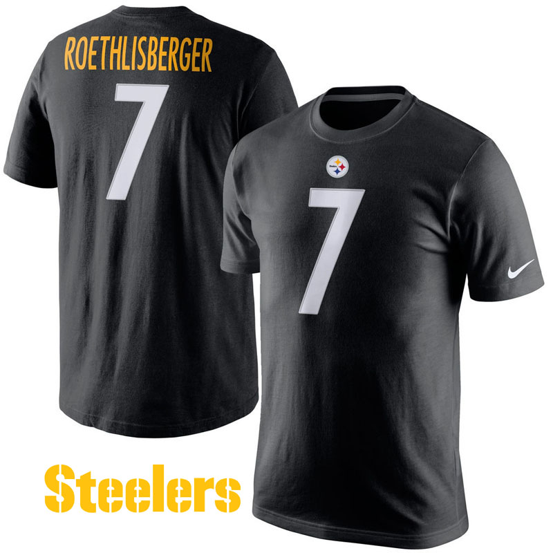 Pittsburgh Steelers #7 Ben Roethlisberger Black Pride Name & Number T-Shirt