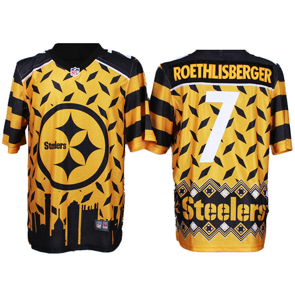 Pittsburgh Steelers #7 Ben Roethlisberger Noble Fashion Elite Jersey