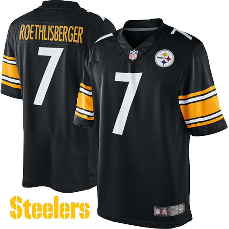 Pittsburgh Steelers #7 Ben Roethlisberger Black Limited Jersey