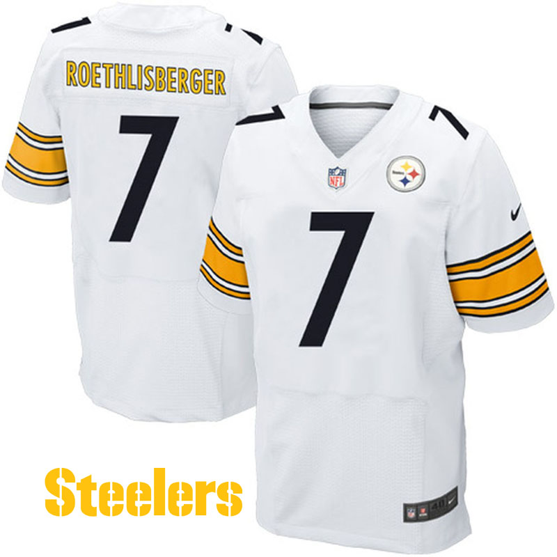 Pittsburgh Steelers #7 Ben Roethlisberger White Elite Jersey