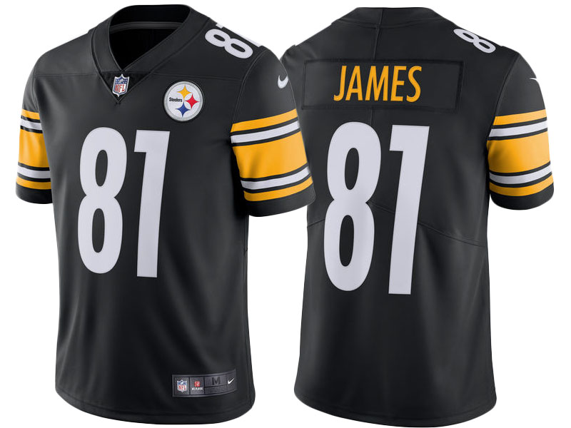 2017 Pittsburgh Steelers #81 Jesse James Black Vapor Untouchable Limited Jersey