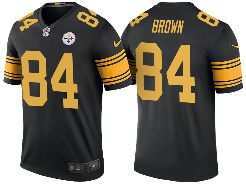 Pittsburgh Steelers #84 Antonio Brown Black Color Rush Legend Jersey