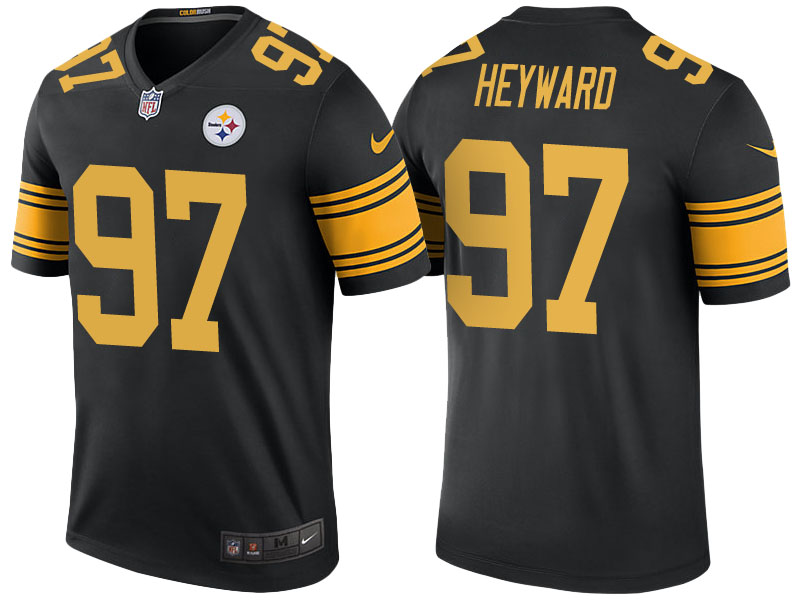 Pittsburgh Steelers #97 Cameron Heyward Black Color Rush Legend Jersey