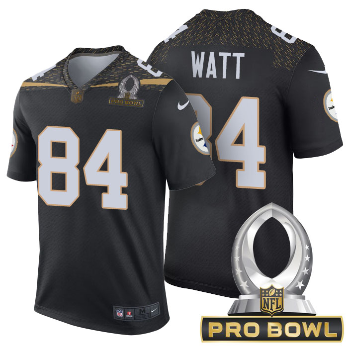 Pittsburgh Steelers #84 Antonio Brown Black 2016 Pro Bowl Game Jersey