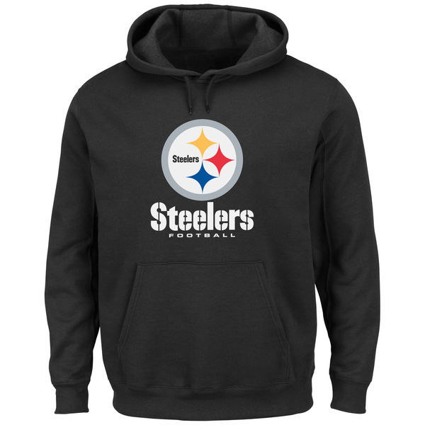 Pittsburgh Steelers Black Critical Victory Pullover Hoodie