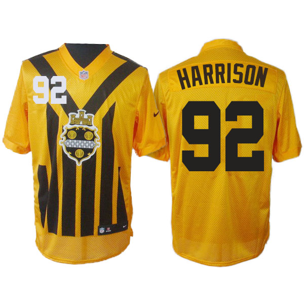 Pittsburgh Steelers #92 James Harrison Gold 1933s Throwback Elite Jersey