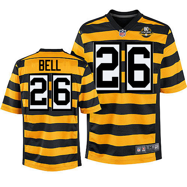 Pittsburgh Steelers #26 Le'Veon Bell Yellow/Black Alternate 80TH Seasons Jersey