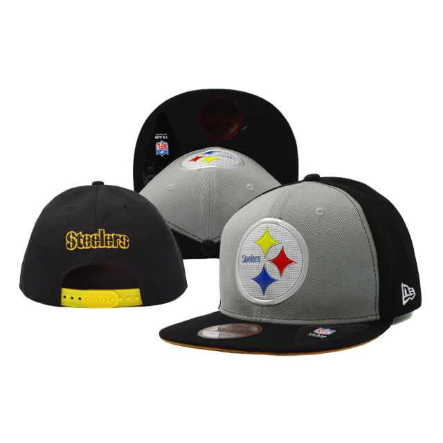 Pittsburgh Steelers New Era Black/Gray On Field Fitted Snapback Hat