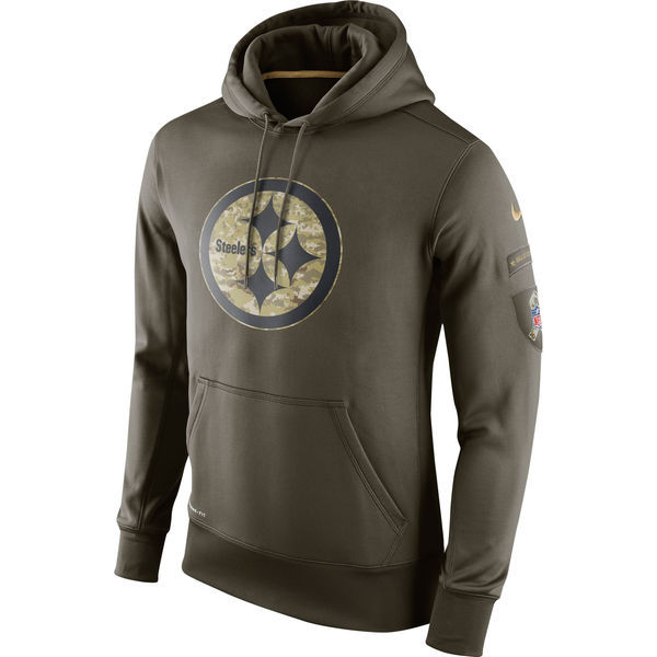 Pittsburgh Steelers Salute To Service Olive KO Pullover Hoodie