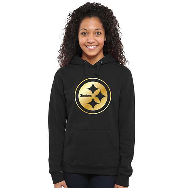 Women's Pittsburgh Steelers Black Gold Collection Pullover Hoodie