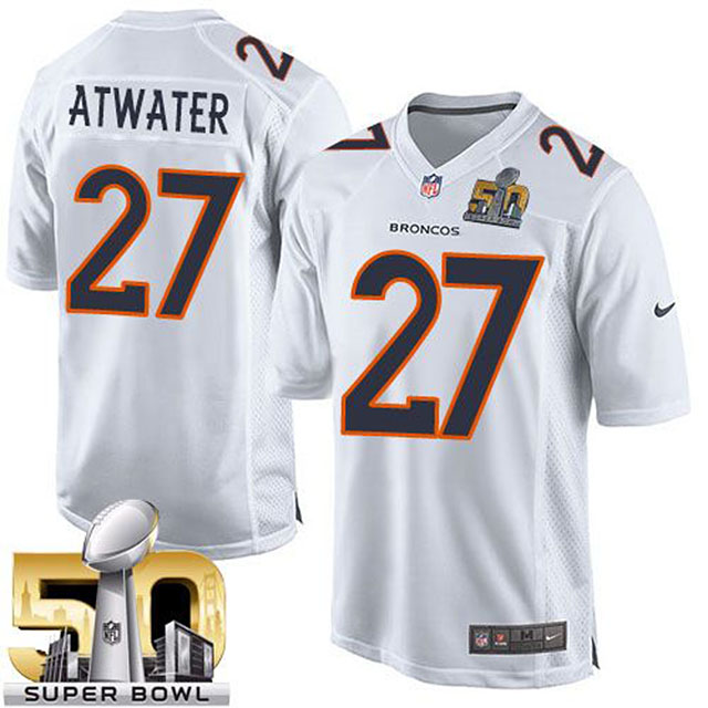 Steve Atwater #27 Denver Broncos White Super Bowl 50 Game Event Jersey