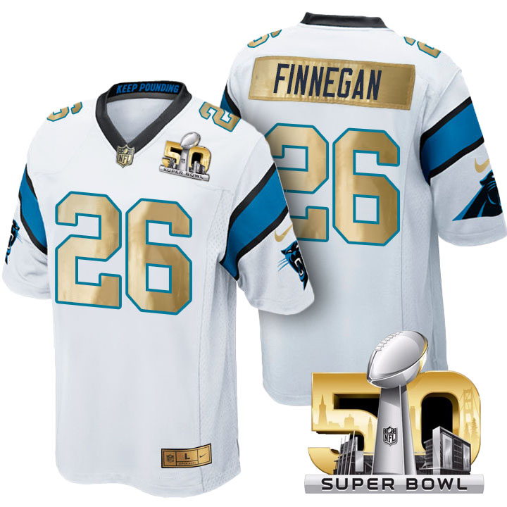 Carolina Panthers #26 Cortland Finnegan White Super Bowl 50 Special Edition Jersey (Pre-Order)