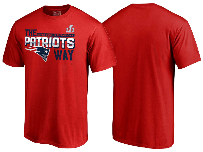 Super Bowl LI Champions New England Patriots Red Local Way T-Shirt