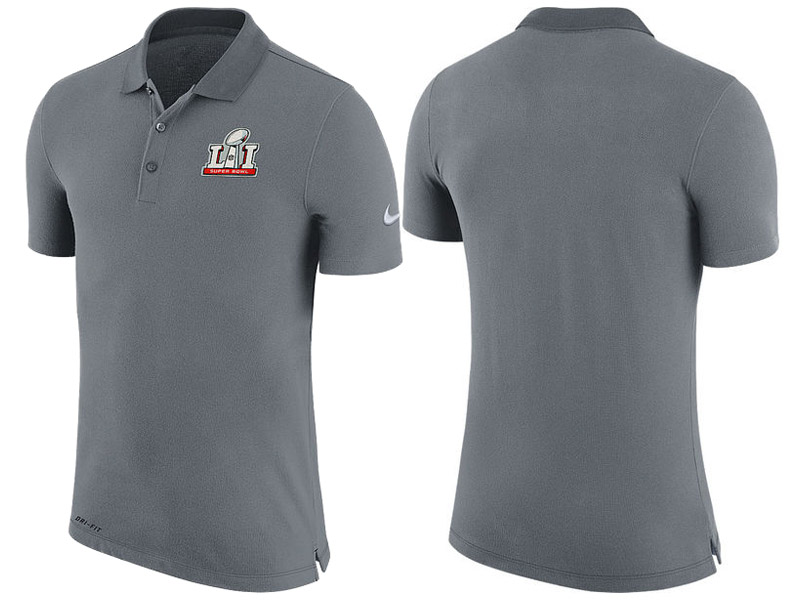 Super Bowl LI Houston Gray Logo Performance Polo