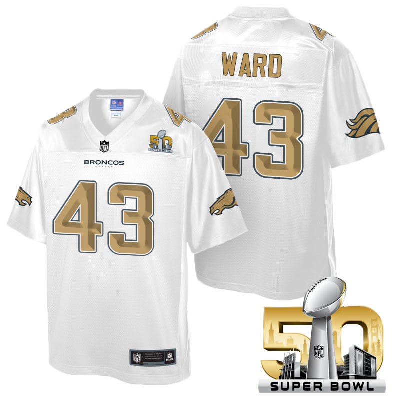 Denver Broncos #43 T.J. Ward White 2016 Super Bowl 50 Pro Line Fashion Jersey