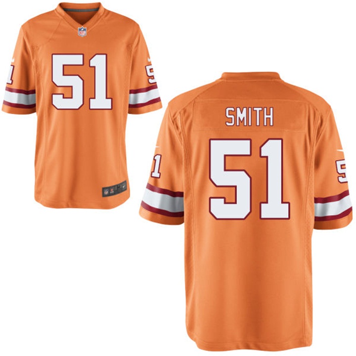 Tampa Bay Buccaneers #51 Daryl Smith Orange Historic Logo Game Jersey