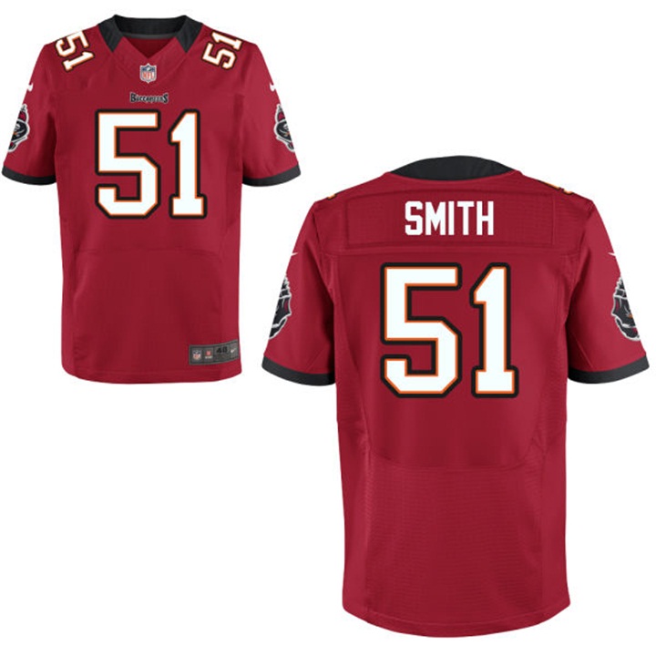 Tampa Bay Buccaneers #51 Daryl Smith Red Historic Logo Elite Jersey