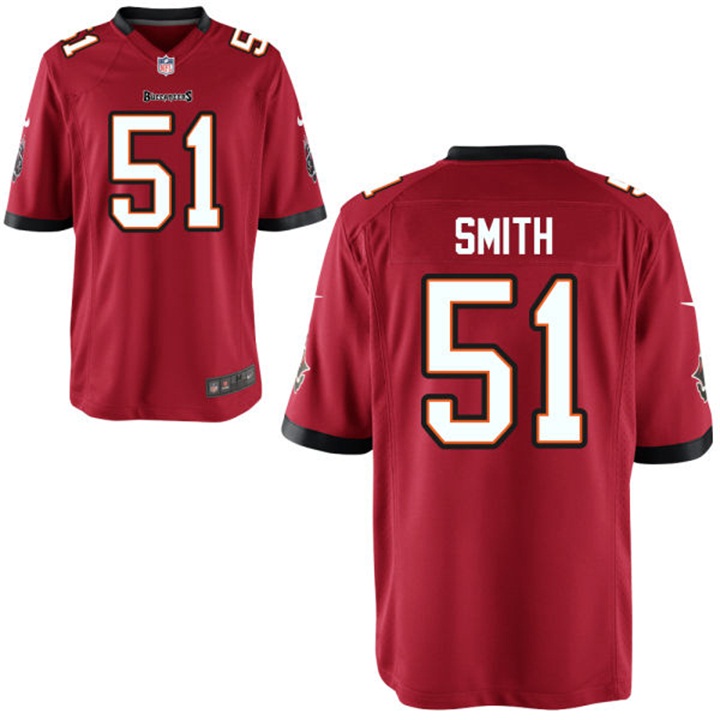 Tampa Bay Buccaneers #51 Daryl Smith Red Historic Logo Game Jersey