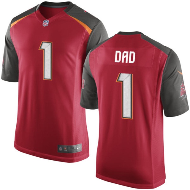 Tampa Bay Buccaneers Red Father's Day Gift Number 1 Dad Jersey