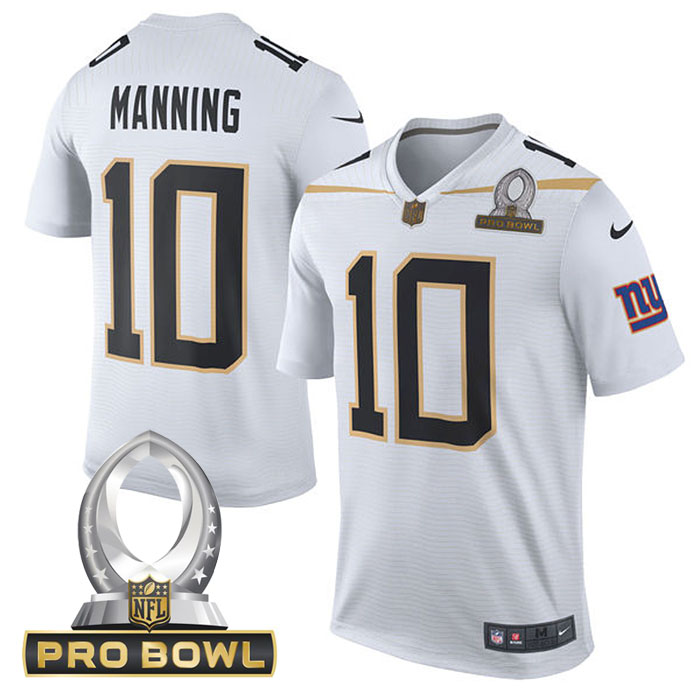 Team Rice #10 Eli Manning White 2016 Pro Bowl Game Jersey