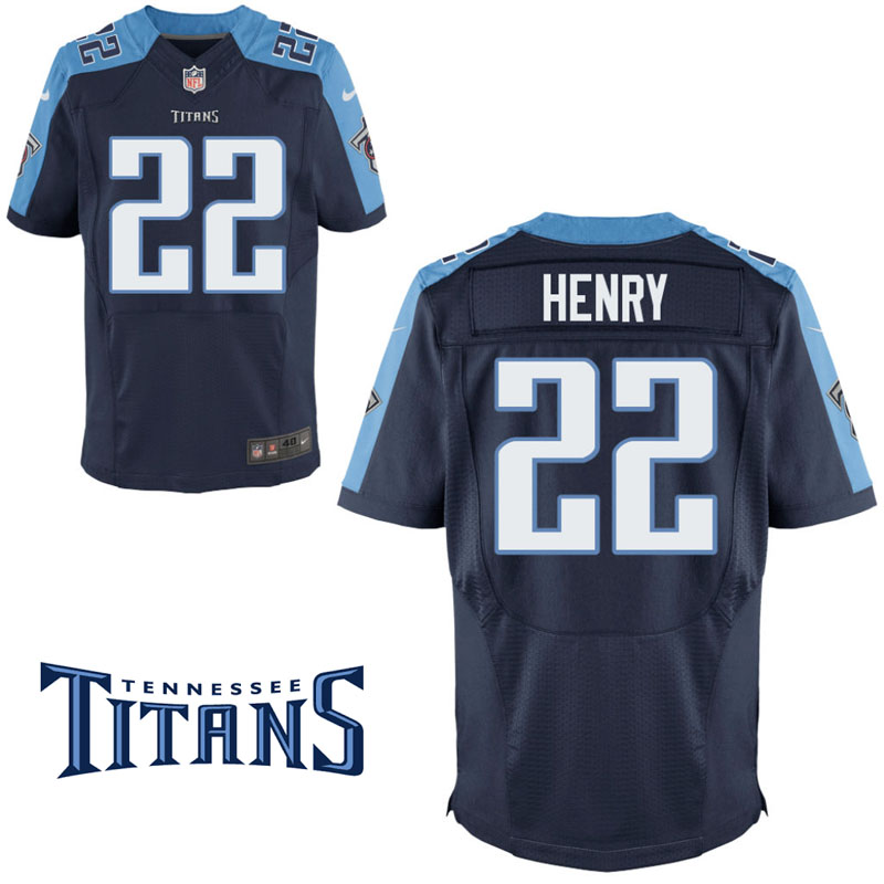 Tennessee Titans #22 Derrick Henry Navy Elite Jersey