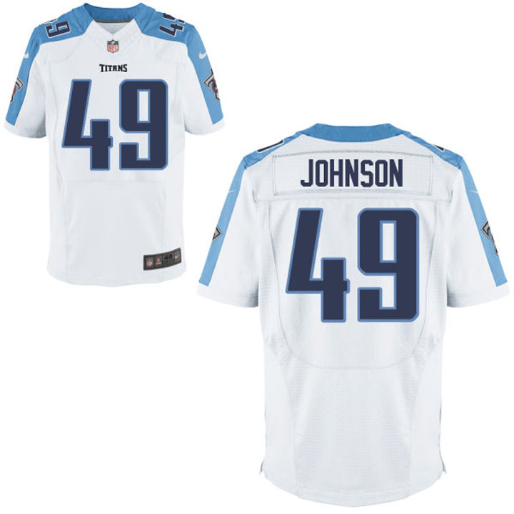 Tennessee Titans #49 Rashad Johnson White Elite Jersey