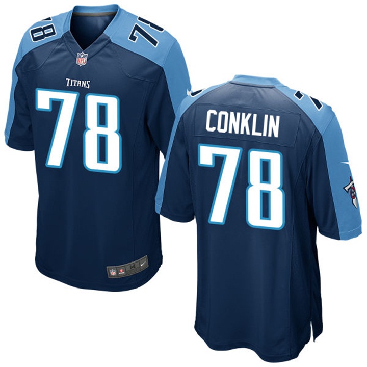 Tennessee Titans #78 Jack Conklin Navy 2016 Draft Pick Game Jersey