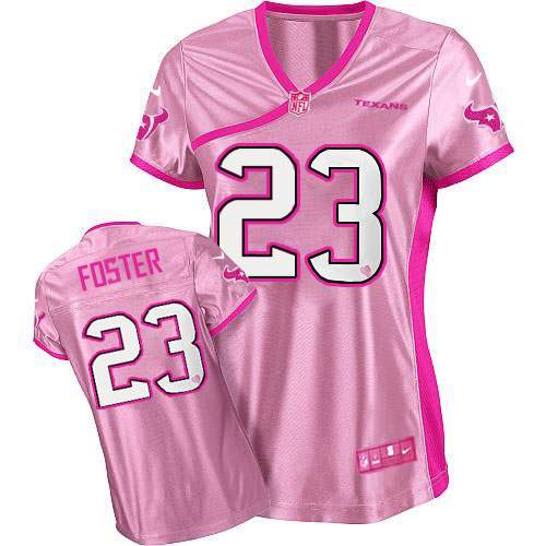 Women's Houston Texans #23 Arian Foster Be Luv'd Pink Jersey