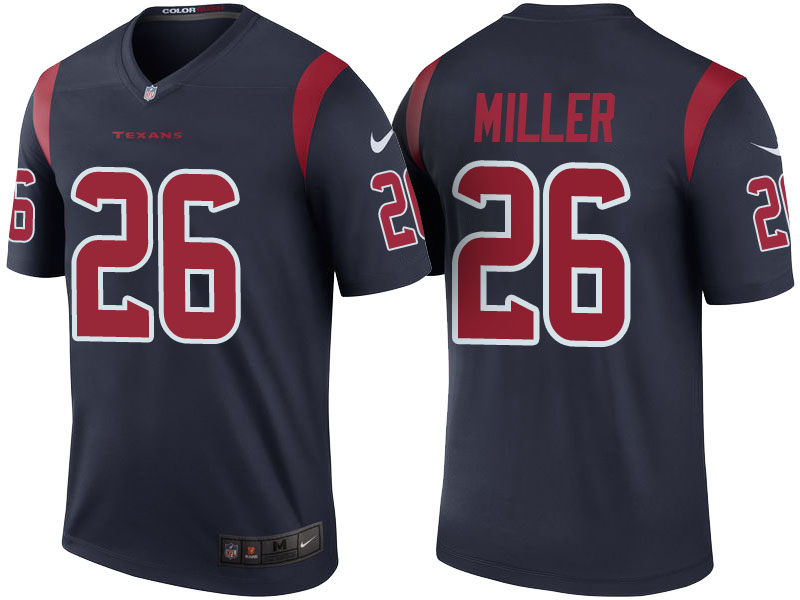 Houston Texans #26 Lamar Miller Navy Color Rush Legend Jersey