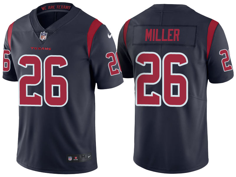 Houston Texans #26 Lamar Miller Navy Color Rush Limited Jersey