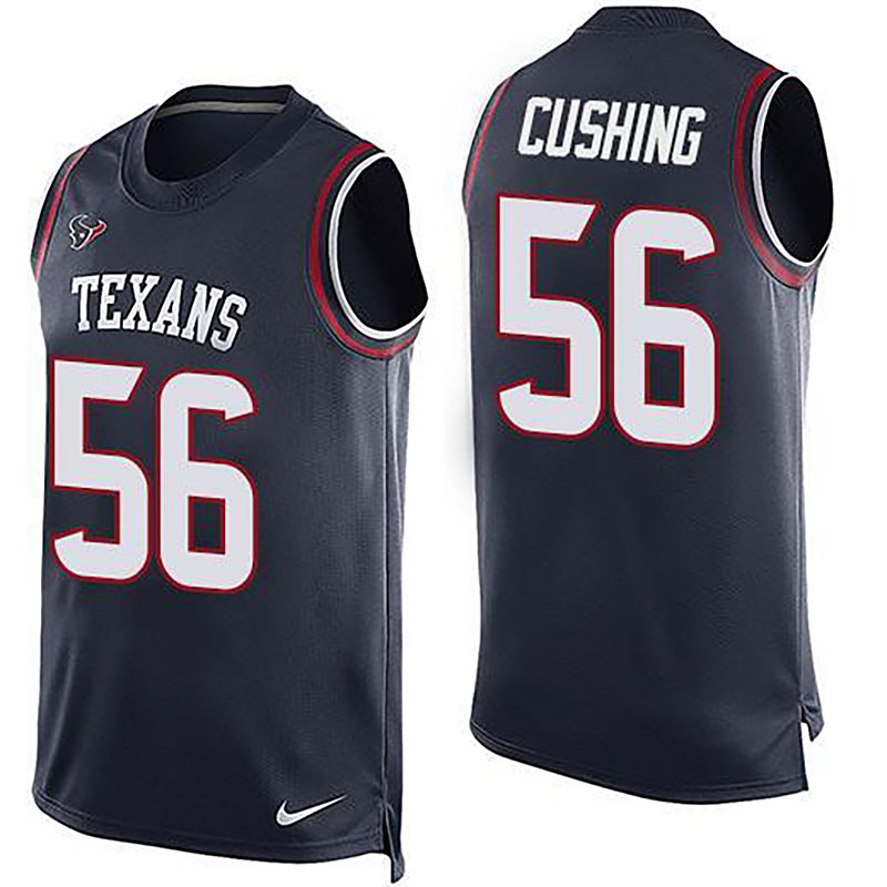 Texans #56 Brian Cushing Navy Blue Team Color Men NFL Limited Tank Top