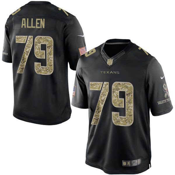 Houston Texans #79 Jeff Allen Salute To Service Black Jersey