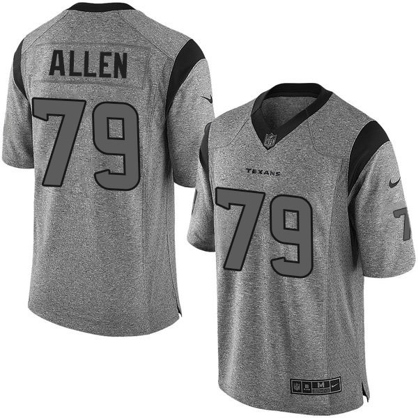 Houston Texans #79Jeff Allen Gridiron Gray Limited Jersey