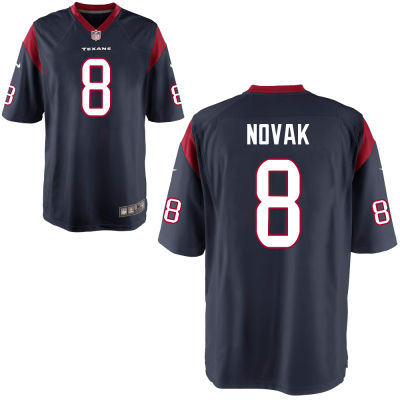 Men's Houston Texans #8 Nick Novak Navy Game Jersey