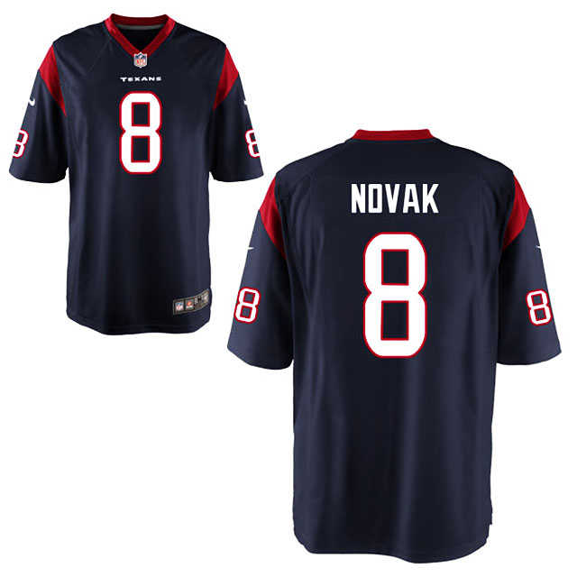 Men's Houston Texans #8 Nick Novak Navy Limited Jersey